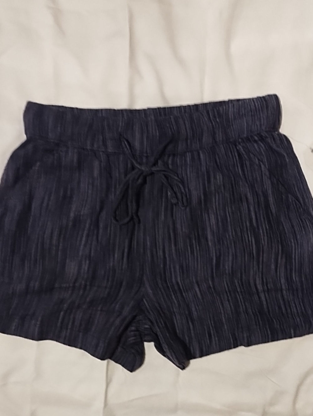 Time and Tru NWT Size 4-6 Navy Textured Drawstring Athletic Shorts